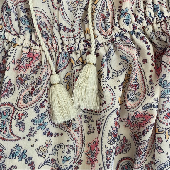 NEW LINI ivory opal smocked dress size XS multi - Picture 8 of 12